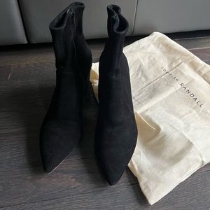 Loeffler Randall Isla Black Suede Ankle Bootie